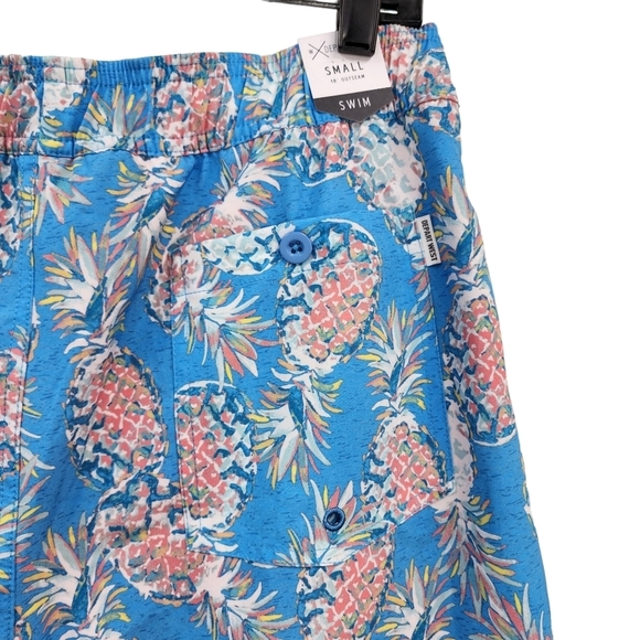 Departwest Men's Pineapple Stretch Lined Swim Short  - S - Picture 6 of 9